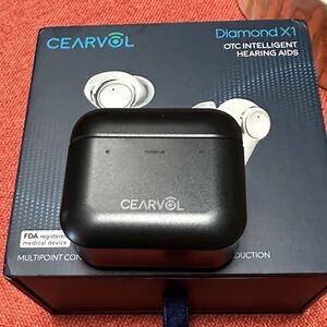 Black OTC Hearing Aids 
Cearvol Diamond X1